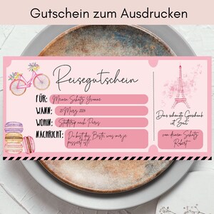 Waardebon | Cadeau-idee | Digitale download | kaart | Reisvakantie | Afdrukbaar | Gepersonaliseerde naam | verjaardag | bruiloft | Vriendin