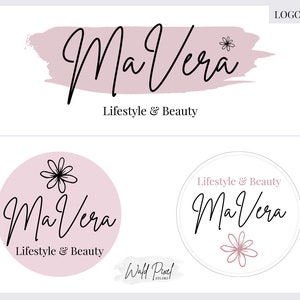 Logotipo de marca, diseño de logotipo, logotipo de empresa, kit de marca, prefabricado, acuarela, estilo de vida, belleza, marketing, marca, diseño corporativo