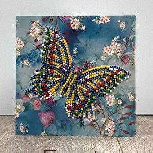 Home sweet home card, diamond art butterfly new home card, diamond painting greetings card, blank card, new homegift card, new house card