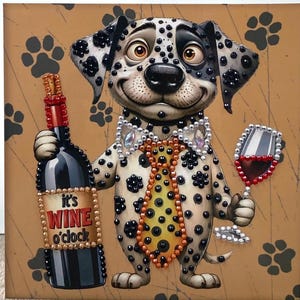 Biglietto di auguri dalmata, biglietto di auguri generico, biglietto per uomo, biglietto da uomo, biglietto unisex, biglietto di compleanno, biglietto di anniversario, biglietto con diamanti