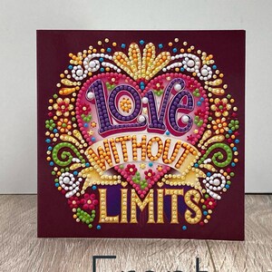 Bunte Dankeskarte, Luxus Grußkarte, Valentinstagskarte, Diamant Kunst Blankokarte, fertige Diamantmalerei, Liebeskarte