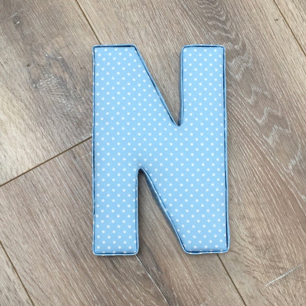 Free standing padded 3d fabric nursery letters, custom, personalised kids, children's, boys, girls, nursery, bedroom decor, decoration, gift