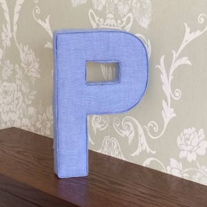 Denim look fabric personalised door plaque, nursery decor, kids bedroom decoration, gift idea for children, Christening, birthday gift, UK