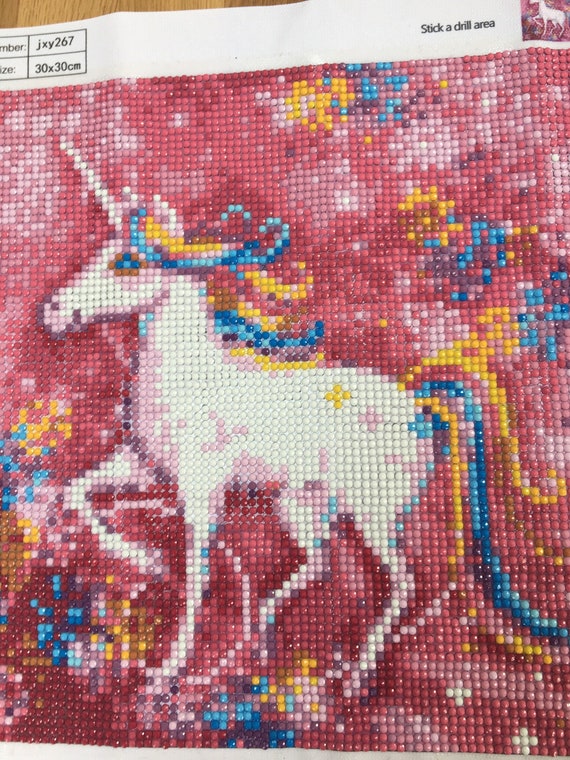 Completed 5D Unicorn Diamond Art Painting 