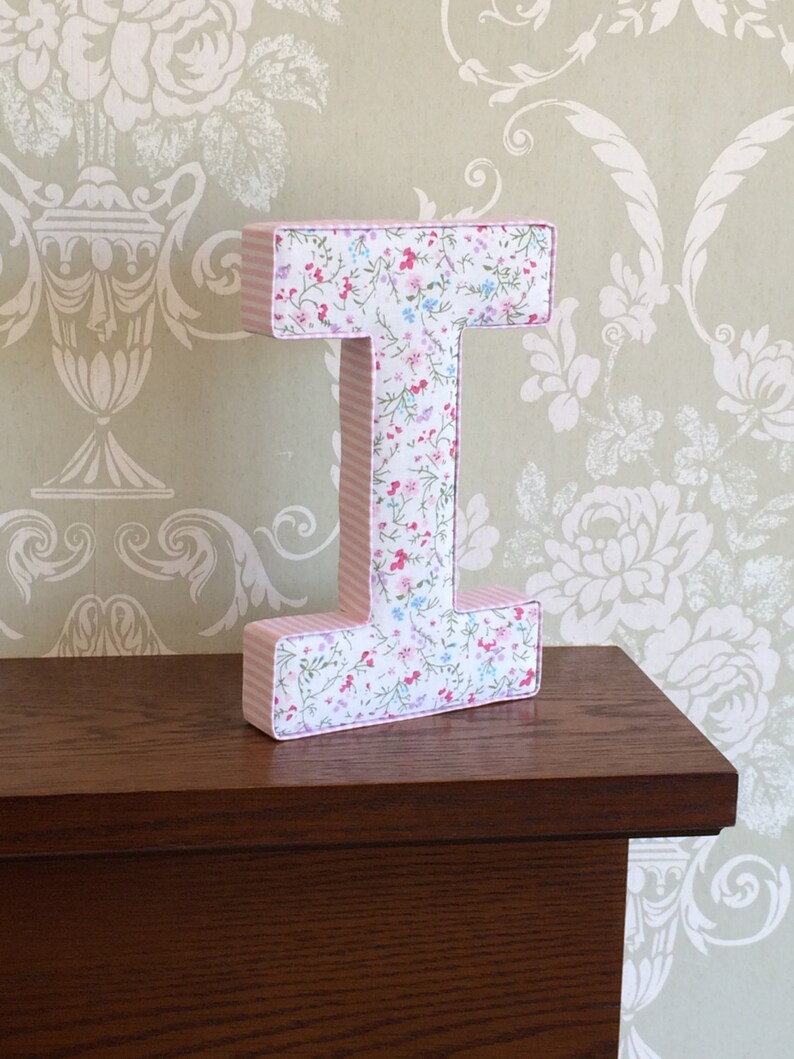 Decorative fabric covered girls nursery decor letters pink Etsy