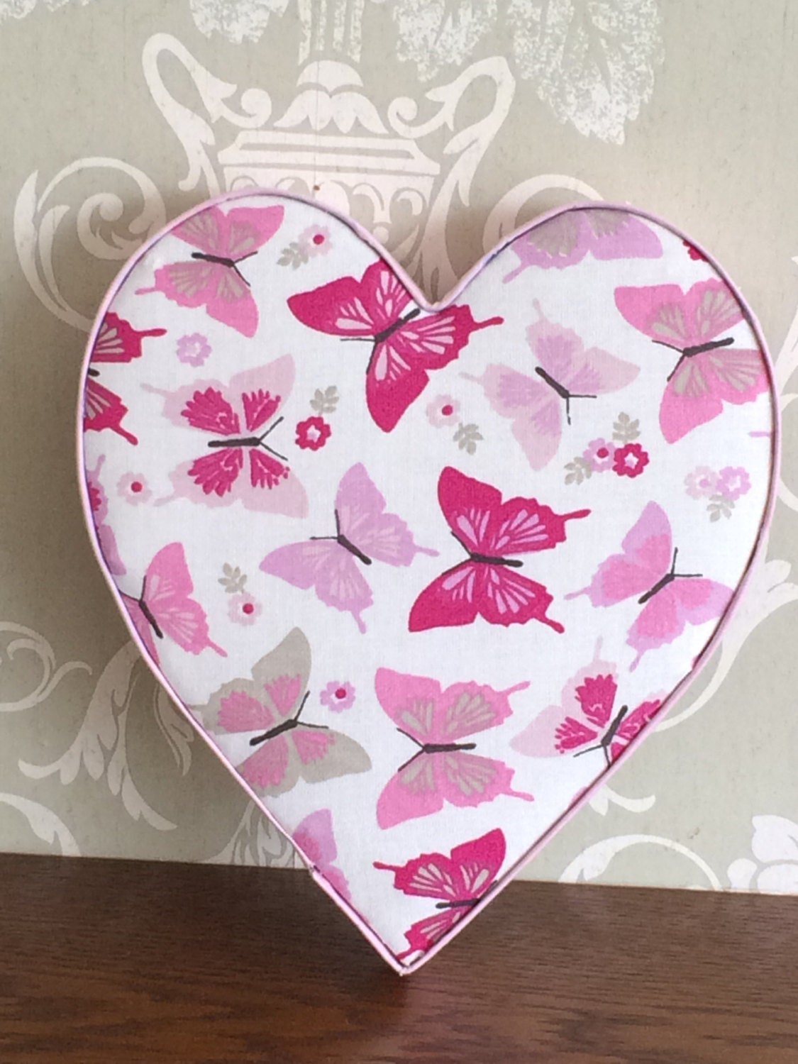 Download Pink Butterfly Heart Home Decor Girls Nursery Wall Art 3d Etsy