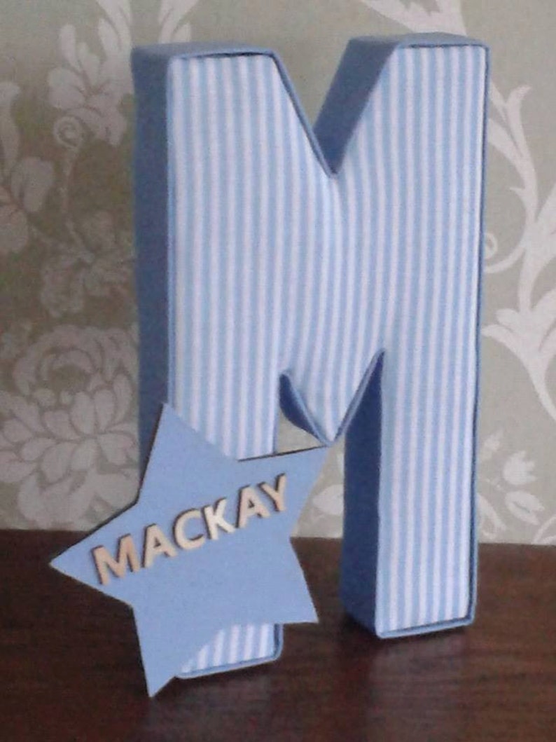 Boys Baby Blue Stripe Nursery/bedroom Fabric Letters Home Etsy