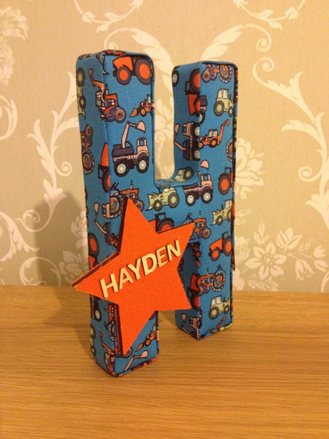 Boys nursery/bedroom decor trucks & diggers transport fabric | Etsy