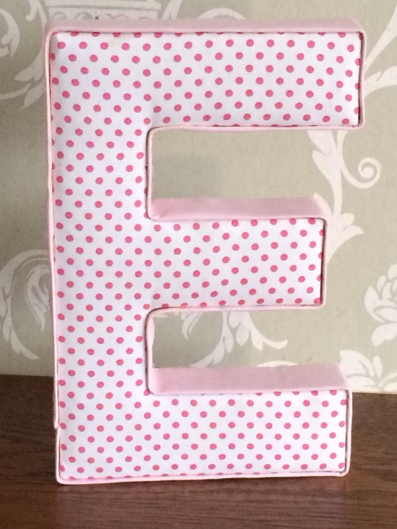 Girls Pink Spots Fabric Covered Nursery/bedroom Decor Letters Etsy