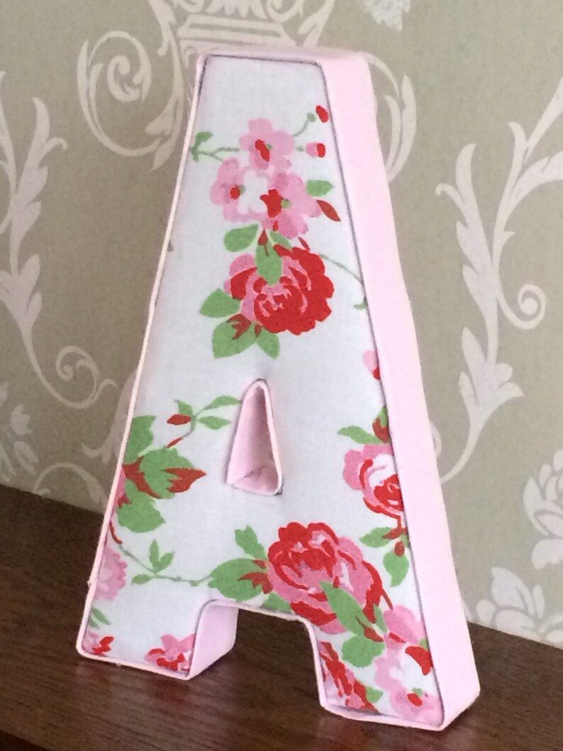 Girls Bedroom, Nursery Fabric Letters Covered in Cath Kidston Rosali ...