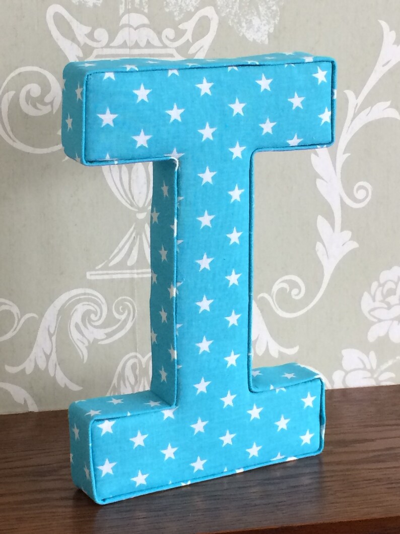 Turquoise Unisex Nursery Wall Art Fabric Letters Etsy UK