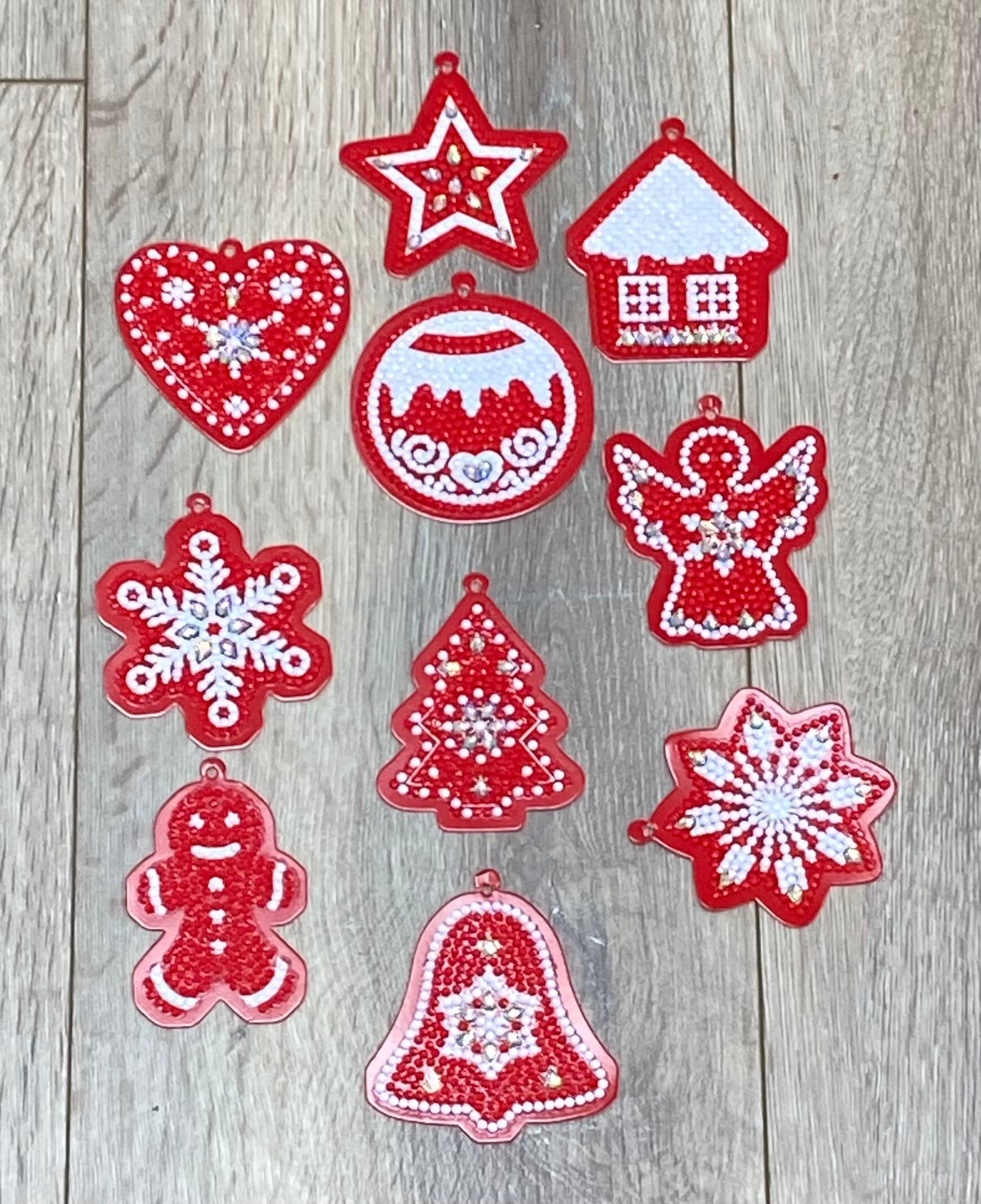 Red &amp; white luxury christmas gift tags festive designs | Etsy