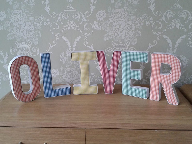 Fabric Letters, 3D Wall Art, Ideal Nursery or Christmas/christening