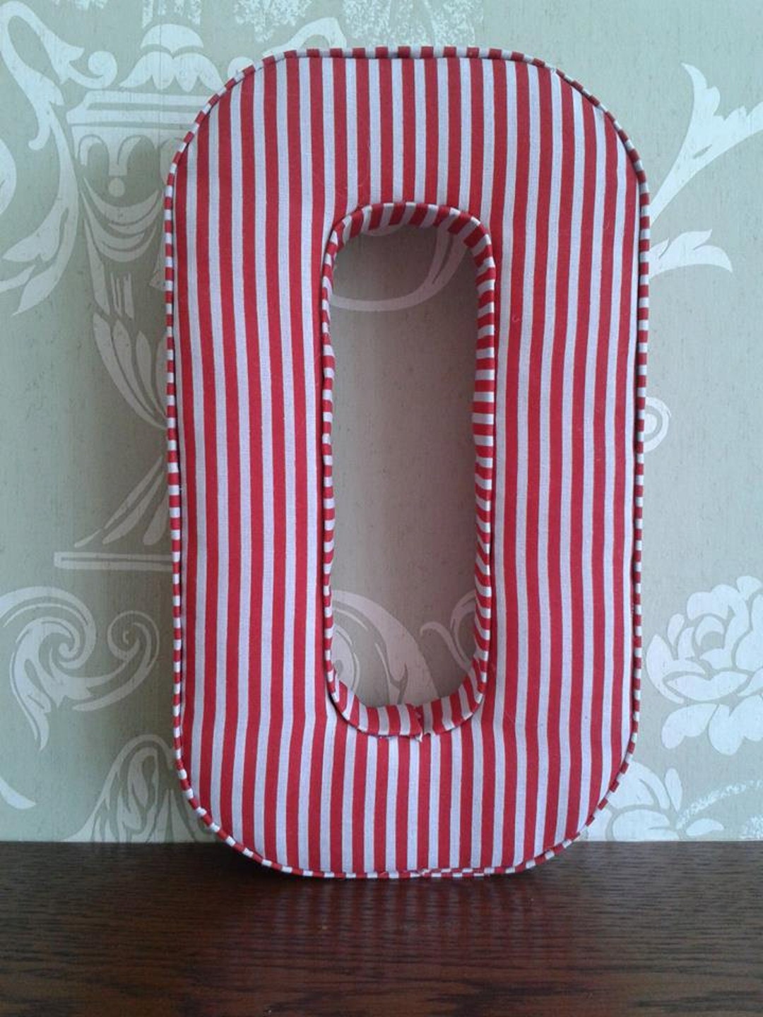 Red and White Striped Fabric Letters Personalised - Etsy