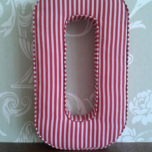 Red and White Striped Fabric Letters Personalised - Etsy