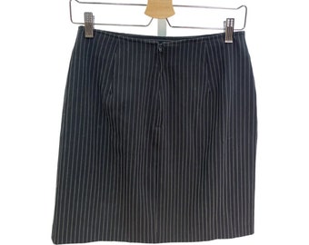 Vintage Black Pin-Stripe Skirt