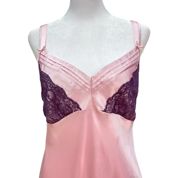 Vintage Pink Lace Slip - image 3