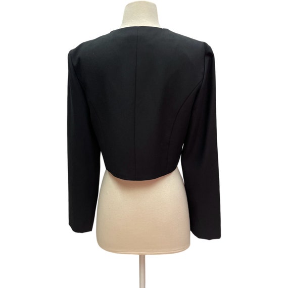 Vintage Black Beaded Bolero Jacket - image 4