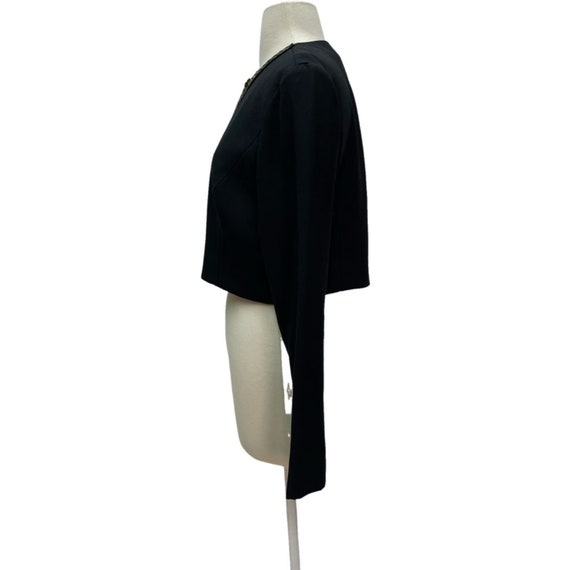 Vintage Black Beaded Bolero Jacket - image 3