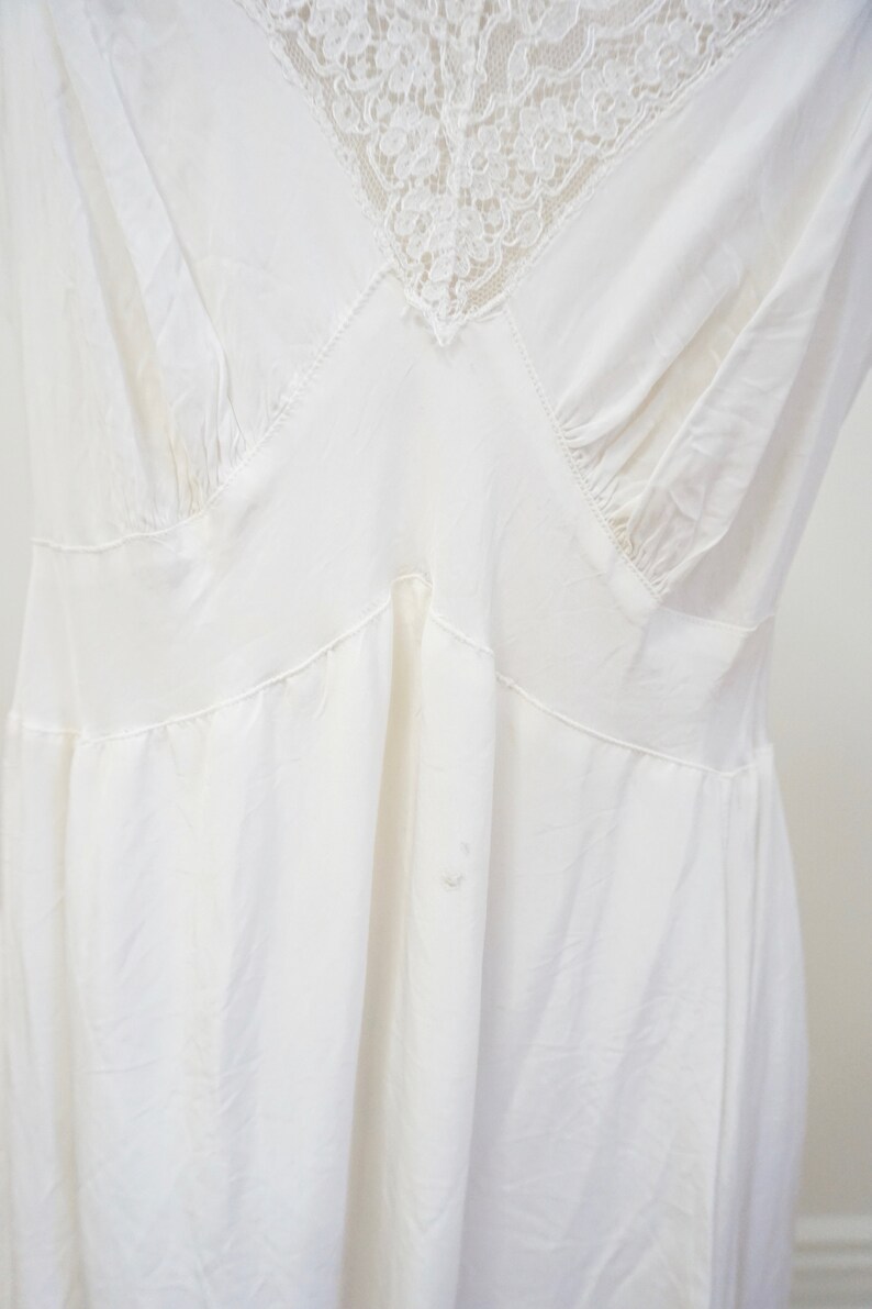 Vintage White Lace Midi Slip Dress