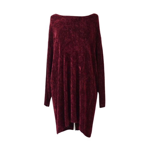 Burgundy Chenille Oversized Sweater