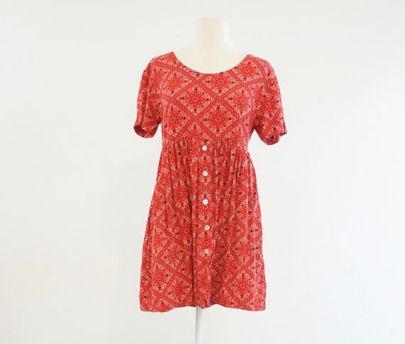 Red Bandana Mini Dress