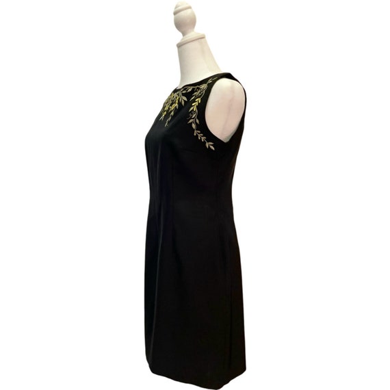 Black Floral Embroidered Dress