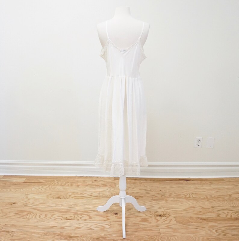 Vintage White Lace Midi Slip Dress