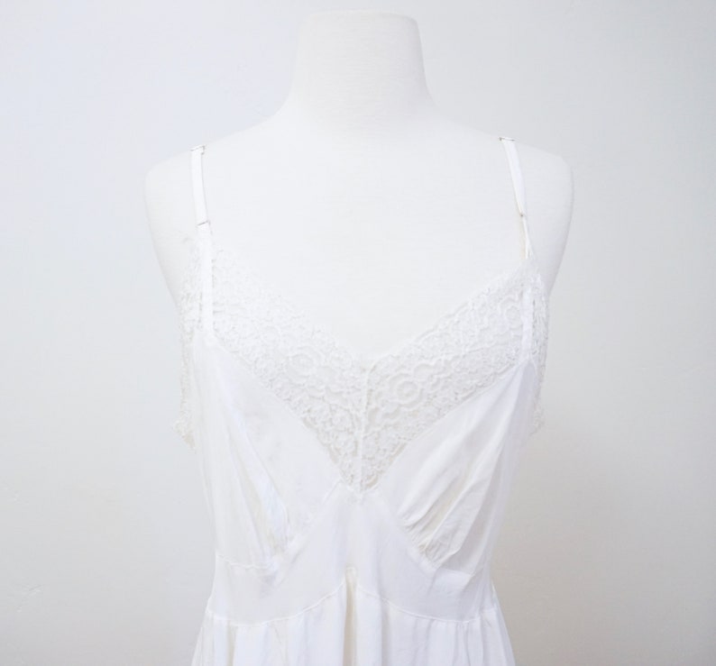 Vintage White Lace Midi Slip Dress
