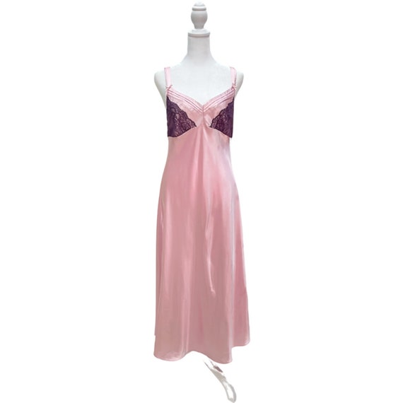 Vintage Pink Lace Slip - image 1