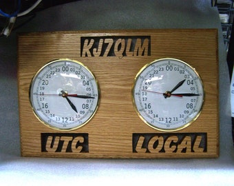 Dual 24 hour Military format Call Sign Clocks