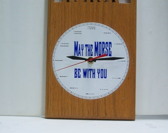 May the Morse Be With You / Morse Code Clock / CW / Brass Pounder