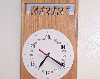 Call Sign Clock 24 Hour Military Time Format, Military Time Clock, 24 hour clock, UTC clock,
