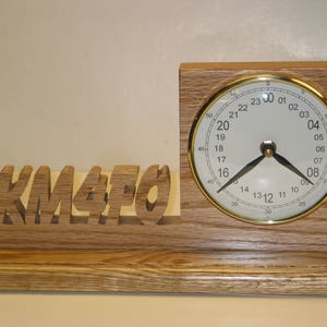 Desk Top 24 hour Call Sign Clock, Ham Radio Call Sign, airplane call, N numbers