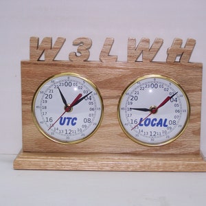 Dual 24 hour Call Sign Desk Clock image 1