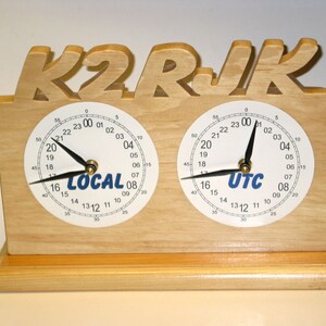 Dual 24 hour Call Sign Desk Clock image 2