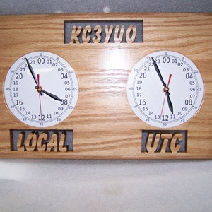 Dual 24 hour Military format Call Sign Clocks