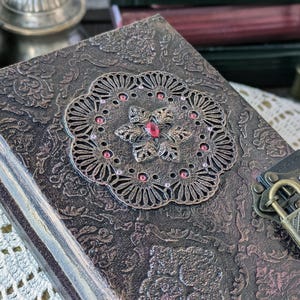Fantasiedagboek met slot en sleutel, cadeau gotisch dagboek