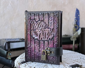 Purple secret diary with lock and key, Magical lockable diary