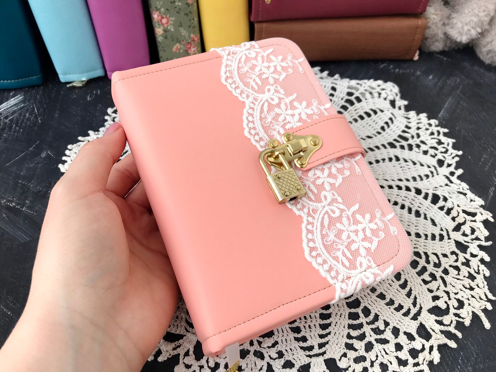 Cute pink writing journal with lock and key for girl Etsy