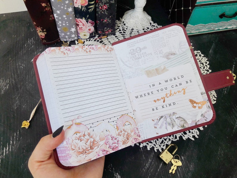 Cute journal with lock and key Diary with lock for girls Etsy