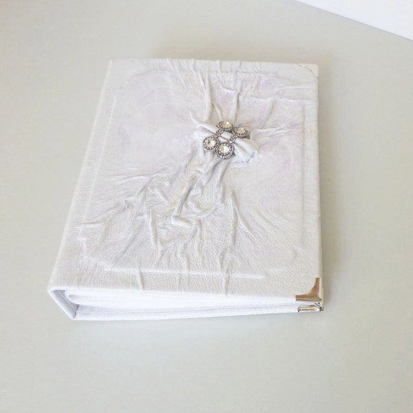 Wedding photo album, Wedding album, Leather photo album, Large photo, Wedding gift, White leather album, Leather art, Large photo album,