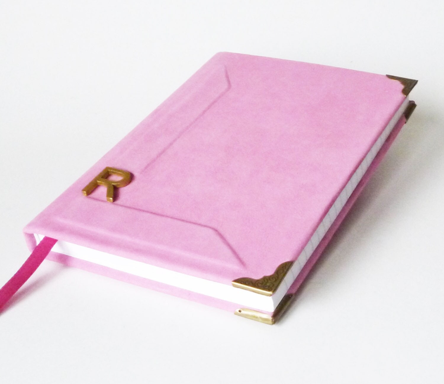 Pink Journal Leather Custom Diary A5 Notebook Unique Gift - Etsy