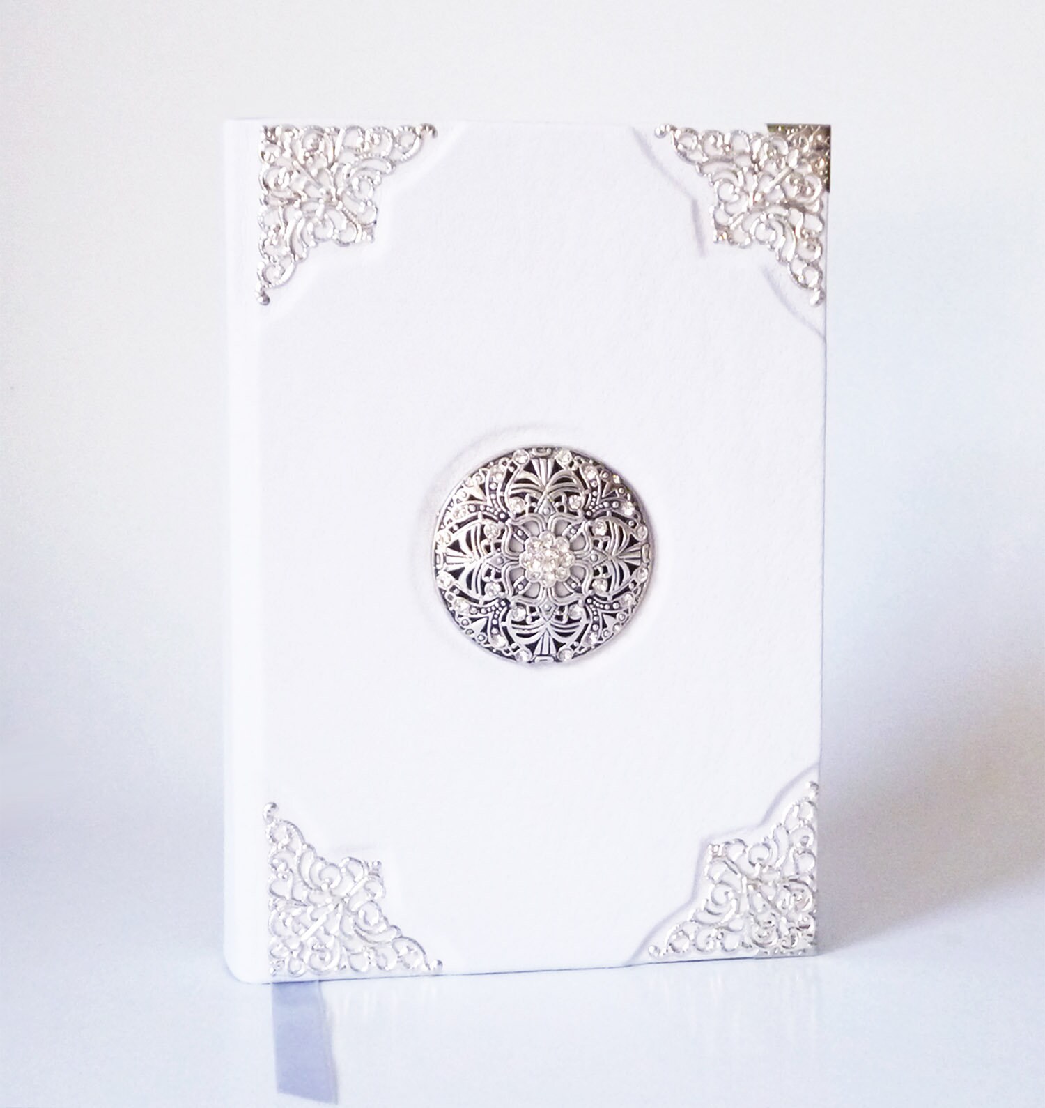 White Leather Journal Diary Pendant Set Gift for Women Girls Etsy