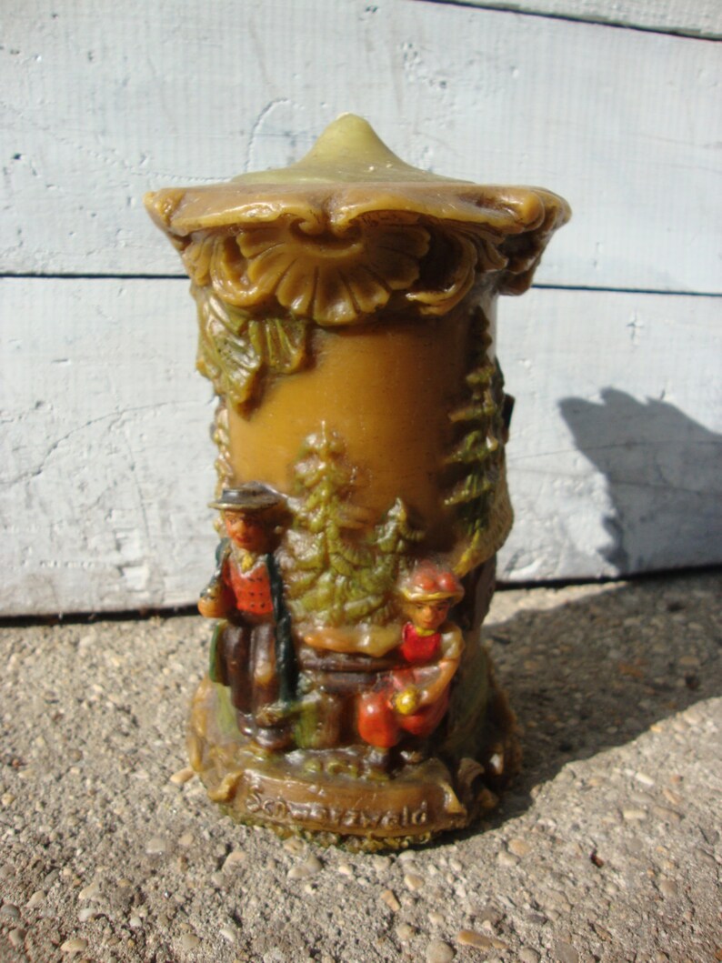 Antique Hand Carved Candle Johann Gunter Baden Bavarian Tirol Etsy