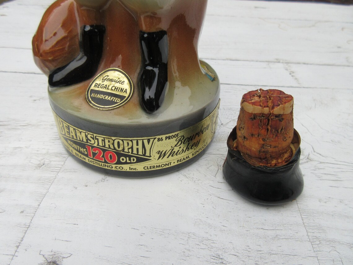 Vintage Jim Beam Fox Decanter Regal China Beams Trophy Etsy