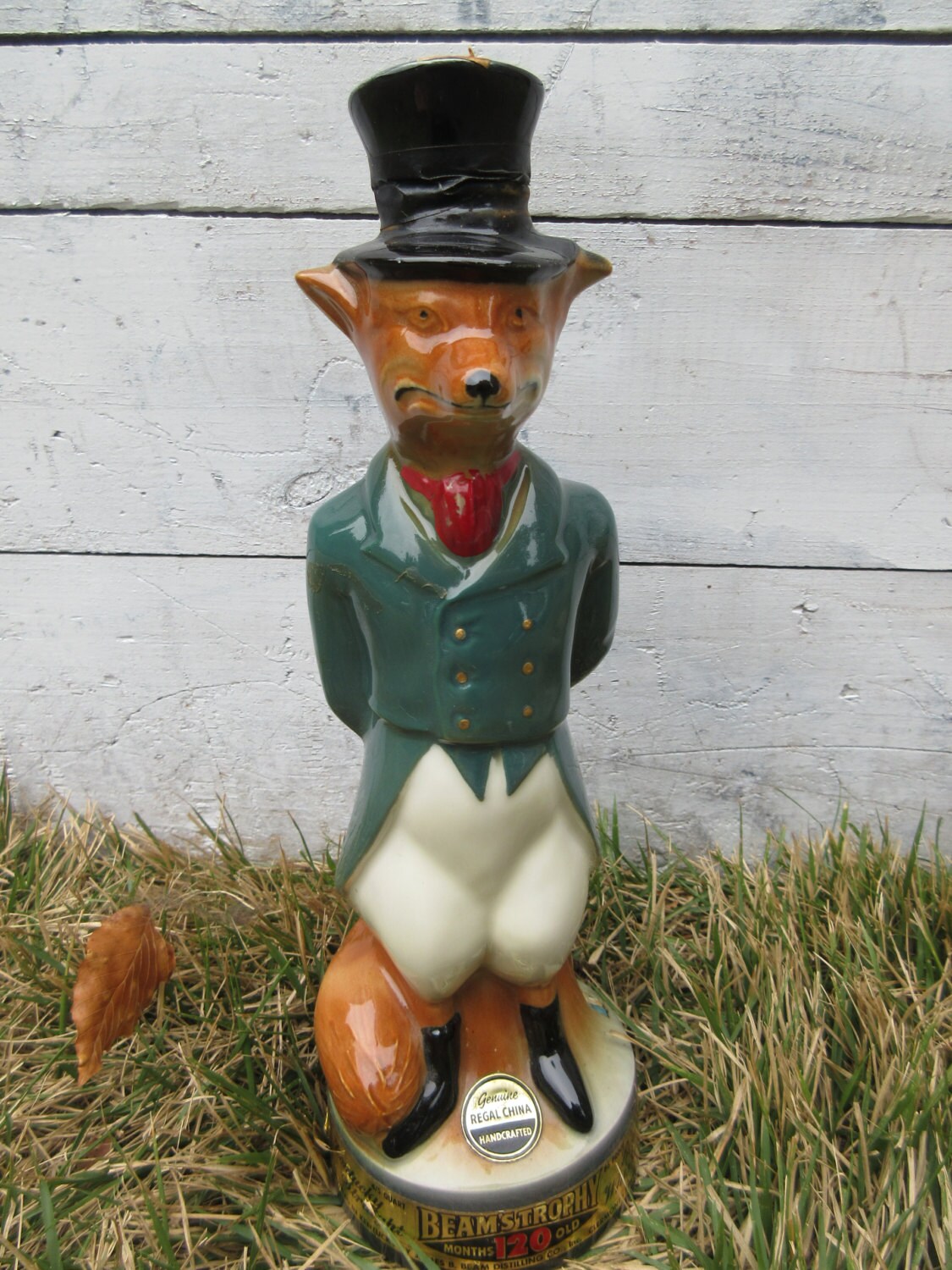 Vintage Jim Beam Fox Decanter Regal China Beams Trophy Etsy