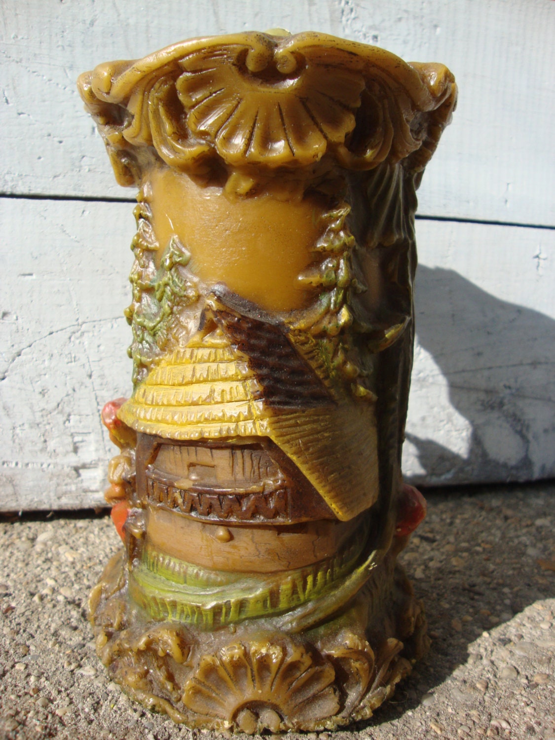 Antique Hand Carved Candle Johann Gunter Baden Bavarian Tirol Etsy