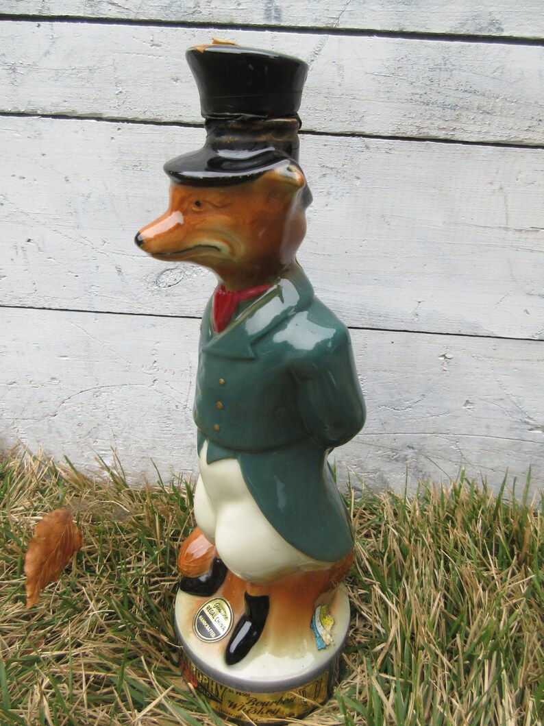 Vintage Jim Beam Fox Decanter Regal China Beams Trophy Etsy