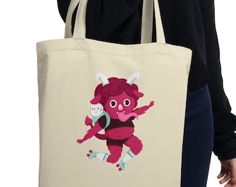 Krampus on Skates Eco Tote Bag